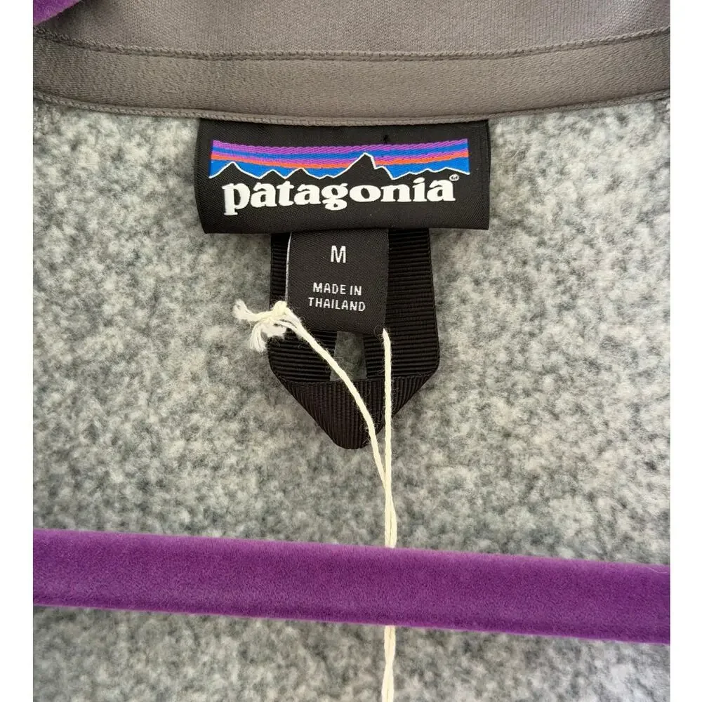 NWT Patagonia Men's Better Sweater Grey One Quarter Zip Size Medium Pullover